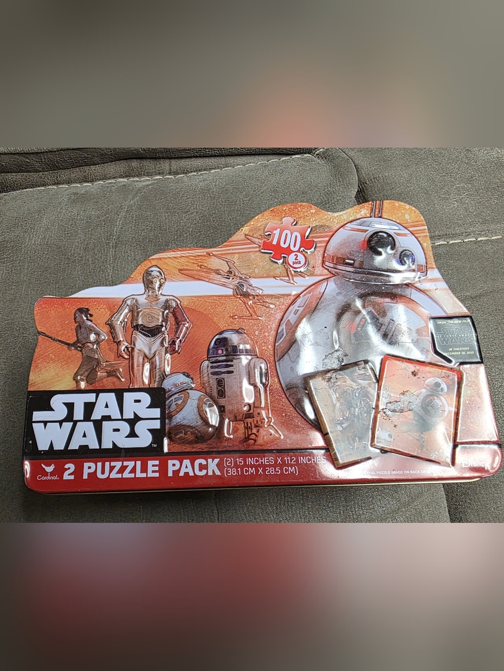 Star Wars: The Force Awakens 2 Puzzle Pack in a collectible metal tin